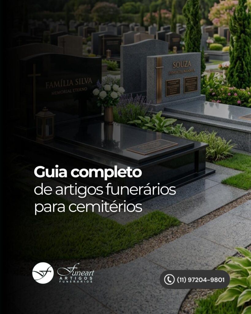 Artigos funerários para cemitérios: